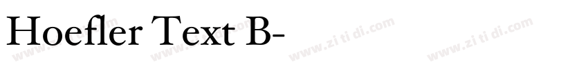 Hoefler Text B字体转换